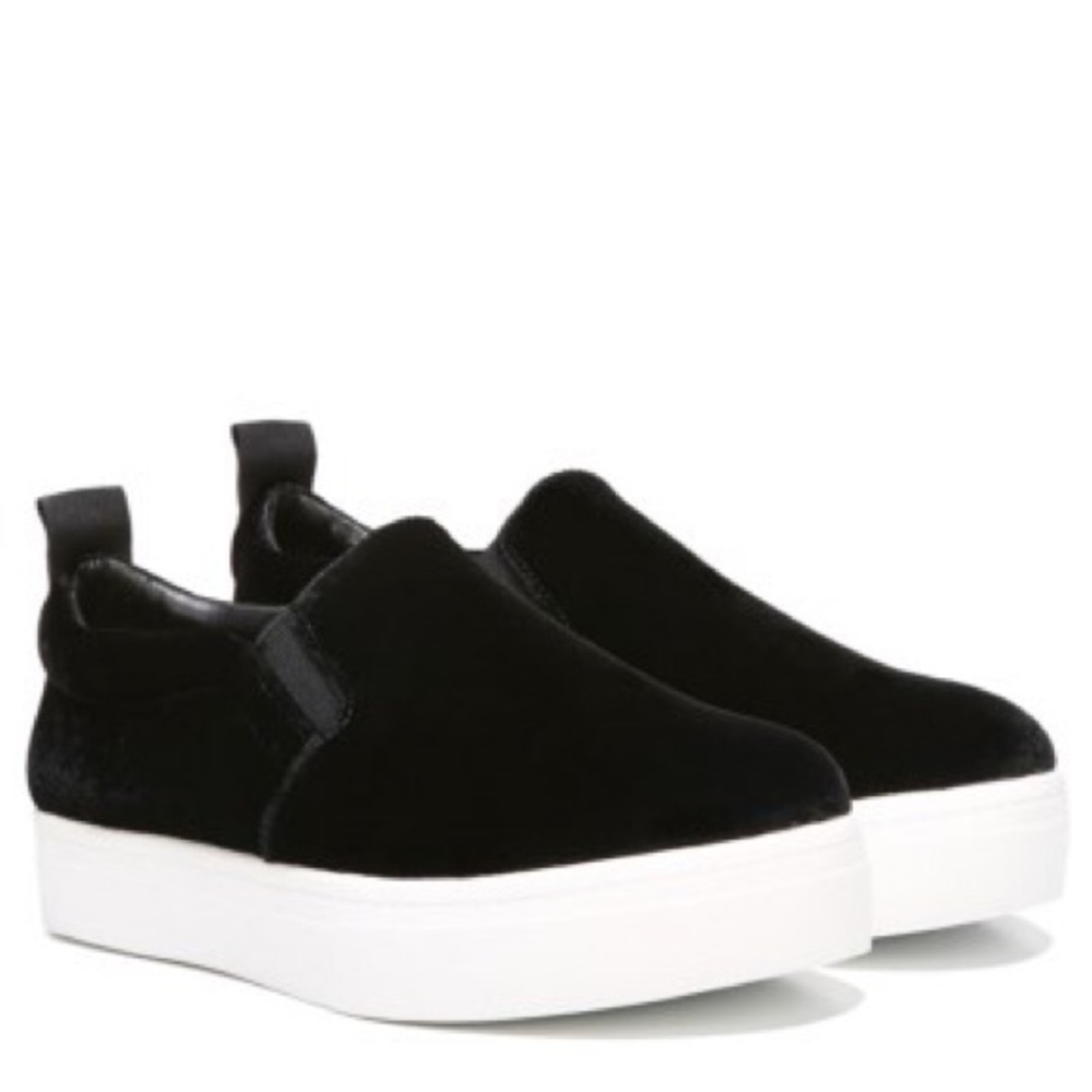 Sam Edelman black suede slip on shoes